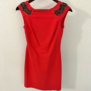 Mini dress with shoulder appliqués from Zara